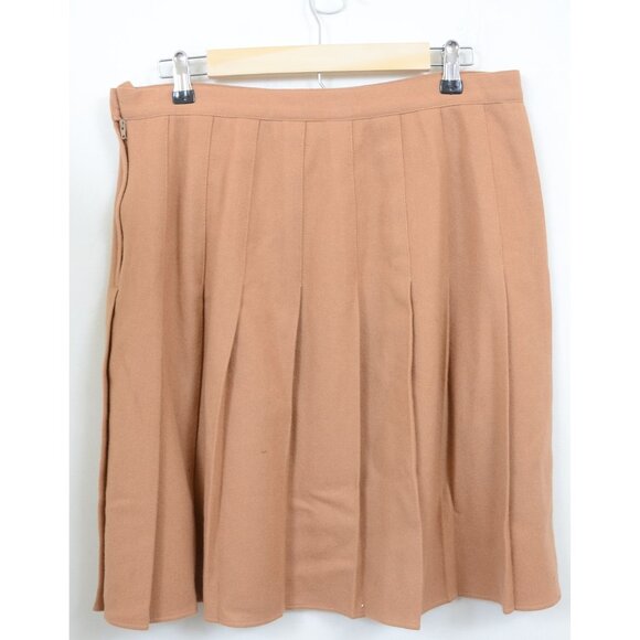 Vintage 100% Pure Wool Made n USA Pleated A-Line Skirt Womens Size 16 - Picture 4 of 10